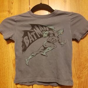 BATMAN Short Sleeved T-Shirt BLUE Toddler Boys size 2T Distressed